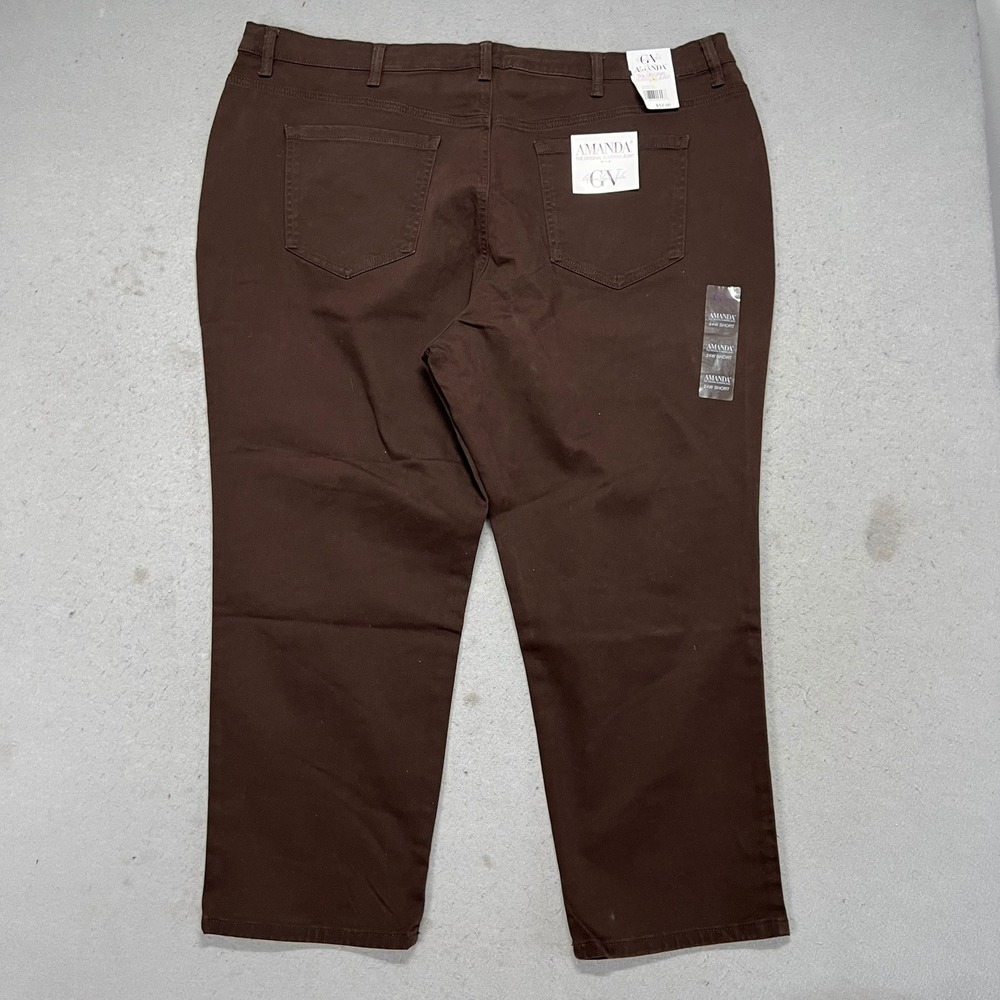 Gloria Vanderbilt Amanda Jeans 24W Short Coffee Roast Brown High Rise Slimming